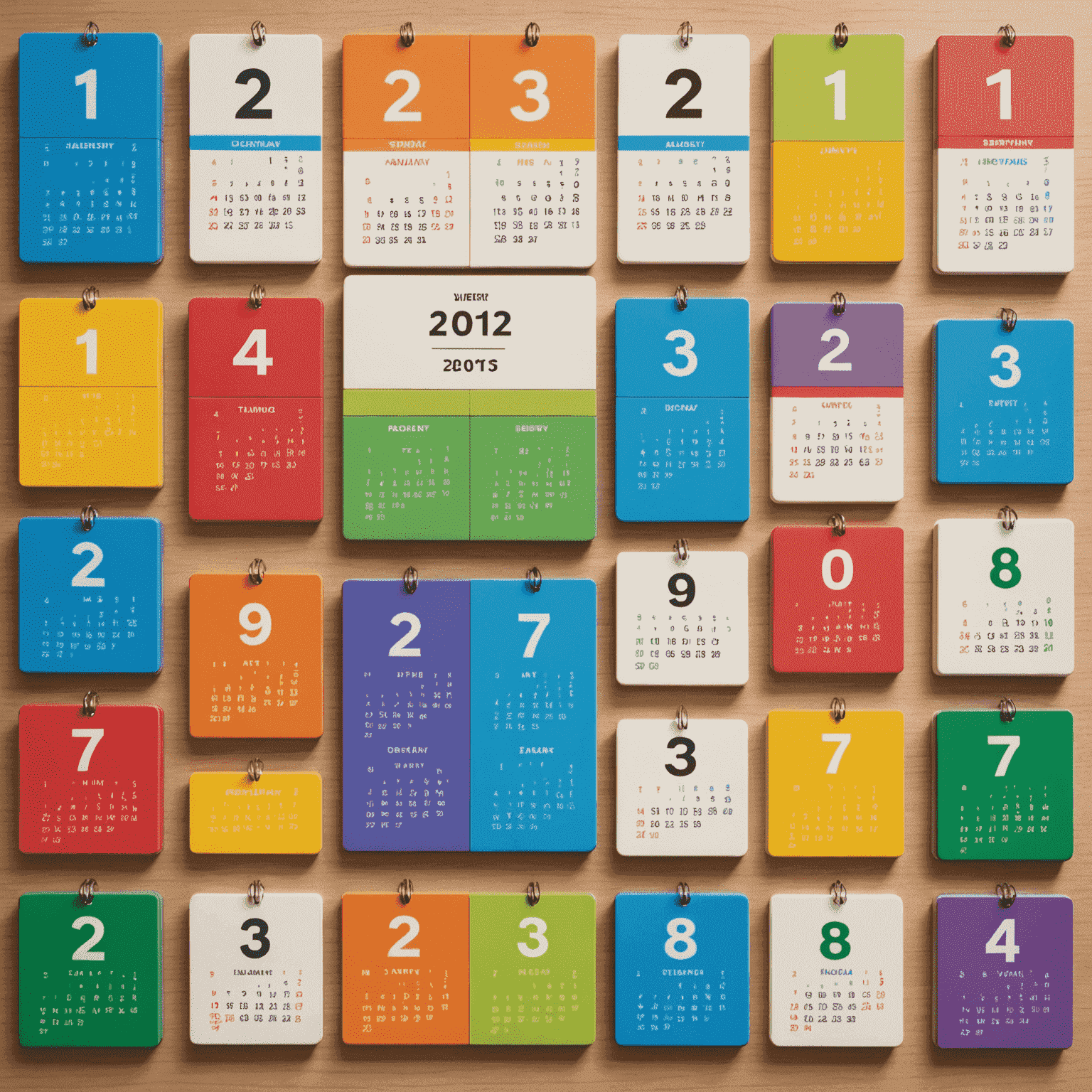 A colorful calendar with distinct time blocks, each representing different tasks and activities